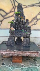 Thác nước ngoài trời tiểu cảnh hòn non bộ trang trí sân vườn hồ cá