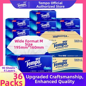 Tempo | Economical Large-size No Fragrance Paper Napkin 4 Layers 90 Count