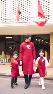 Áo dài Tết Gia Đình Ivy Áo Dài Cách Tân Áo Dài Truyền Thống May Sẵn Chất Liệu Lụa Cao Cấp