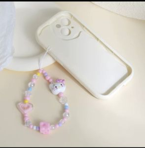 Sanrio | Dây Đeo Điện Thoại Hello Kitty Dễ Thương Với Nơ Và Hạt Cườm Hình Máy Ảnh Phụ Kiện Anime Thời Thượng Dành Cho Nữ 2026