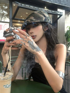 หมวกเบเร่ต์ลายพรางผ้าฝ้ายลินินระบายอากาศสไตล์อเมริกันสำหรับผู้หญิง หมวกแฟชั่นฤดูร้อนแบบย้อนยุค หมวกทรงปากเป็ดแบบย้อนยุค