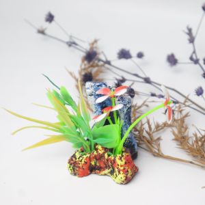 Hiasan aquarium tebing bunga 3 dan bunga 2 ( 2 buah bunga 3 dan 2 buah bunga 2 )