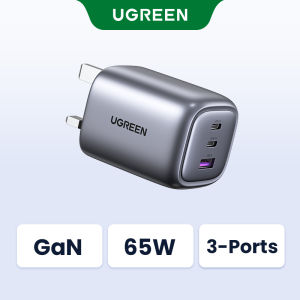 UGREEN 65W GaN 3-Port Fast Charger Travel Charger 2C1A 2 Type C 1 USB A Charger for MacBook Pro/Air Dell XPS iPad Mini/Pro iPhone 17 16 Pro Max iPhone 17Air Samng Galaxy S25 S24 Ultra Z Fold5 M14 Z Flip5 Switch 2 Pixel and More