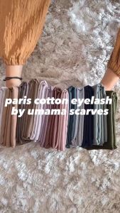 Grosir Online Tanahabang - Paris Cotton Polos PARIS RAJUT PARIS EYELASH HIJAB segi empat