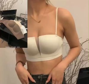 Lenna Lingerie New Style Fixed Cup Non Run Position Invisible Adjustable Bra Women Seamless Ice silk Wireless Bra