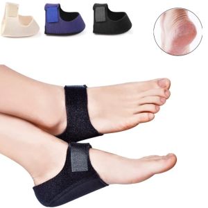1 Pair Silicone Heel Pads Shock Absorption Relieving Leg Pressure Adjustable Straps To Prevent Slipping Insoles