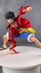 Bandai | One Piece Monkey D. Luffy Squatting Sun God Luffy Figures Battle Style Figures PVC Model Toy Collectible Ornamen Birthday Gift