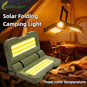Solar Camping Light 2400LM LED Work Light Rechargeable Flashlight Emergency Lamp Waterproof Outdoor