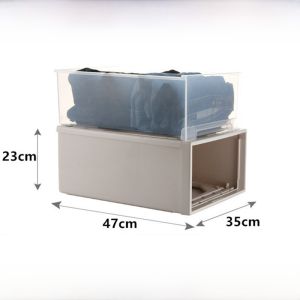 Large Drawer Style Plastic Transparent Storage Box Closet Home Use Clothing And Quilt Organizer Storage Cabinet for Bedroom