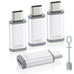 MoKo 4Pack Lightning Female to USB C Male AdapterUSB-C to Lightning Adapter for iPhone 15/16 Pro/16 Pro Max/PlusGalaxy S24iPad Air iPhone to USB C Adapter for Charging/Data Sync NOT for Audio/OTG