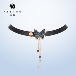 FESANU | Crystal Bow Choker 18K Gold