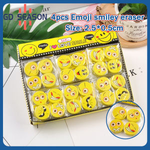4pcs Emoji smiley eraser school supplies smiley face eraser school supplies