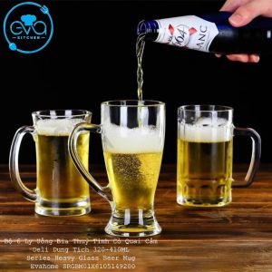 Bộ 6 Ly Uống Bia Thuỷ Tinh Có Quai Cầm Deli Dung Tích 320-410ML Heavy Glass Beer Mug 9.5-12.5 OZ Ly Uống Bia Nặng Chất Liệu Kính Ly Bia Thiết Kế Đẹp Sang Trọng - Lazada