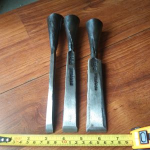 Cod pahat kayu tatah bobok bahan baja per 1set (3pcs) perkakas kerja tukang kayu