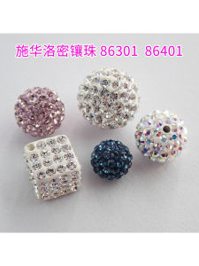 Swarovski Crystal Beads Material Kit Necklace Pendant Half Hole round Full Drill DIY Fashion Jewelry Accessories