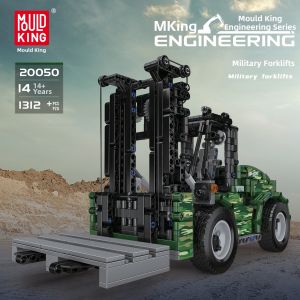 Mould King | Remote Control Electric Engineering Military Forklift Model Building Blocks