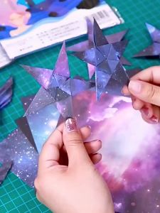 50 Sheets Origami Paper Stars Children DIY Hand Craft Origami Lucky Star Paper Folding Handmade for Gift Decorations Arts Crafts
