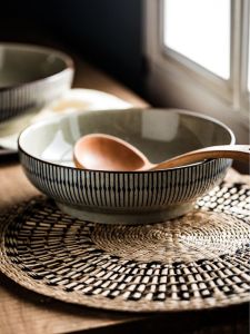 Large Size Ceramic Fish Soup Bowl Japanese Style Cooking Utensils for Boiling Meat Slices Home Use Soup Bowl Casserole