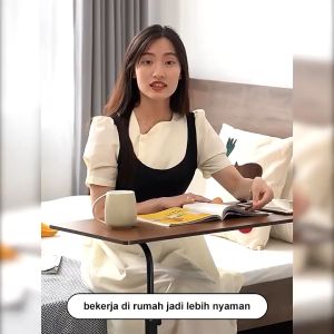 Meja Laptop Lipat Adjustable Dengan Roda Meja Laptop Roda Meja Adjustable Meja Belajar Portable