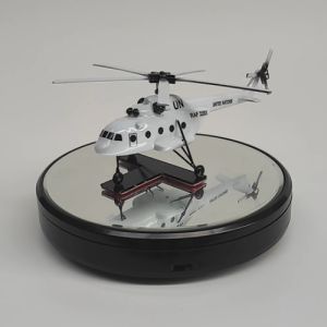 Miniatur Pesawat Helikopter UN United Nations Pajangan Hiasan Dashboard Mobil Helicopter