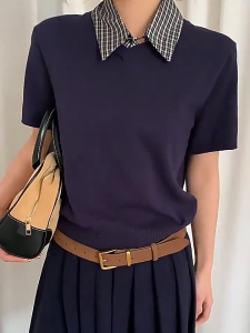 เข็มขัดหนังสักหลาดสไตล์วินเทจอเมริกัน ทรงกว้าง สำหรับกางเกงยีนส์สไตล์แคชชวล ใส่ได้กับทุกสไตล์