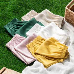 Childrens Ice Silk Anti Mosquito Pants Summer Boys and Girls Loose Casual Sweatpants Children Toddler Baby Thin Childrens Clothing Ankle Banded Pants