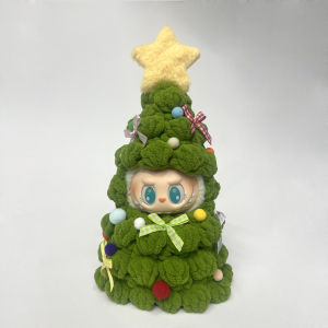 Labubu Christmas Tree Plush Doll Handmade Crocheted Cotton Clothes Third Generation Cotton Doll Clothes Finished Product