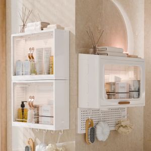 Giá Để Đồ Phòng Tắm Treo Tường Đa Năng Không Cần Khoan Giá Để Đồ Trên Bồn Cầu Giá Để Đồ Trong Nhà Tắm Bằng Nhựa PP