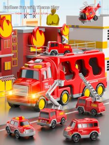 Large Storage Construction Vehicle Police Fire Truck Cargo Truck Inertial Car for Boys BABYSHOME
