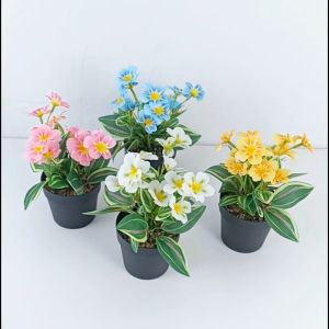 Sampai7an PBP178 Pot Bunga Plastik Hias Plastik Dekorasi Hiasan Meja Ruang Tamu Flower Cantik COD