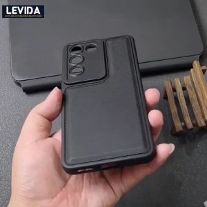 Luxury Case Leather Pro Kamera Black Vivo Y100