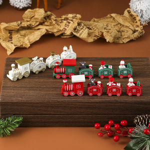 21CM Christmas Decorations Wooden Ornaments Christmas Village Houses Christmas Gifts Window Displays Qrnaments