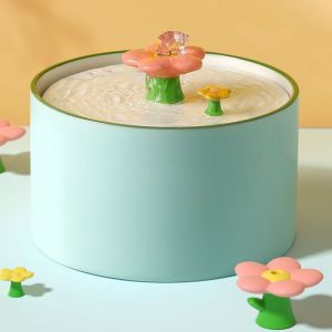 1L 1.5L Ceramic Cat Water Fountain Dispenser Automatic Pet Filter Circulating Dog Water Dispenser Pet Water Feeder USB 猫饮水器宠物饮水机