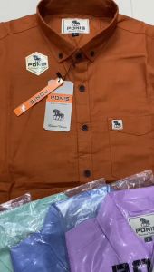 TERBARU!!! KEMEJA PRIA WARNA BURGUNDY POLOS PENDEK BAHAN KATUN SIGARET TEBAL KUALITAS PREMIUM