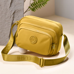 Large Capacity Canvas Oxford Cloth Crossbody Bag Womens Multi-Pocket Casual Travel Single Shoulder Bag Pure Color Versatile