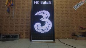 Running Text Putih 137x73cm Wifi Outdoor