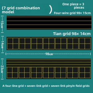 MONLEYTA | Magnetic Blackboard Stickers Four Lines English Small Blackboard Magnet Grids Removable Teaching Aids Soft Magnetic Strip