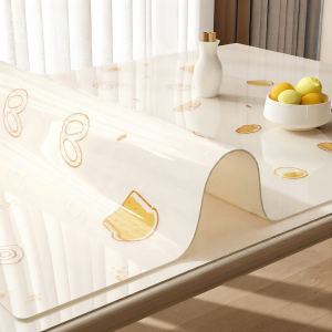 Wash-Free Waterproof Anti-Oil Elegant Tablecloth Soft Glass Anti-Scald