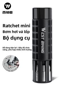 West Biking | Bộ Dụng Cụ Sửa Xe Đạp với Tuýp Lắc và Bộ Sửa Lốp