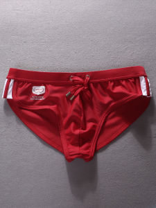 Đồ bơi nam sành điệu: Quần bơi tam giác gợi cảm cắt thấp bằng chất liệu nylon màu trơn dành cho bơi lội và thể thao dưới nước