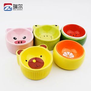 Bát ăn sứ cho hamster thú cưng nhỏ hình gấu