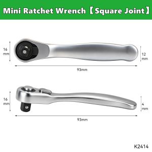 1/4 Inch Drive Micro Ratchet Bit Driver for Motor Repair72Tooth Ratchet Screwdriver Hex 90° Right Angle Wrench for Tight Space