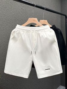Classy Summer Western Style White Shorts Men Fashion Brands Handsome Accessible Luxury Casual Fifth Pants Outwear Quick-Drying Beach Pants