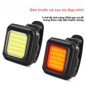 Bộ Đèn Đi Xe Đạp LED Chống Nước Mini - Đèn Pin Cảnh Báo Xe Đạp Siêu Nhẹ Phía Trước/phía Sau Có Thể Sạc Lại Đèn Pin Đi Bộ Đường Dài Di Động