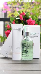 Combo Dưỡng Da Ban Ngày Serum Rau Má Centella Và Kem Chống Nắng Che Khuyết Điểm Tặng 50g Mặt Nạ Dẻo