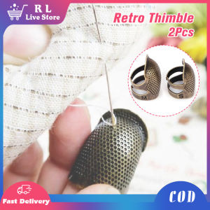 2 Sizes Retro Finger Protector Sewing Thimble DIY Hand Needlework Accessories Metal Stitching Tools