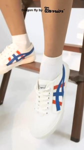 Warrior Dragon Fly Alpha White Blue Sepatu Kasual Canvas Pria Wanita Original