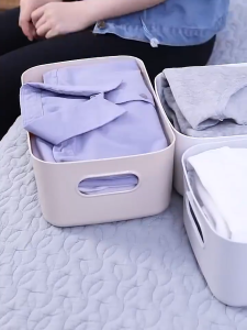 Storage Box Organizer Office Snacks Sundries Portable Desk Clothing Cosmetics Storage Basket Clothing Storage Basket