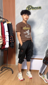 Celana Jogger Cargo 3/4 Sport Pria Selutut dengan Desain Multikantung dan Kualitas Premium