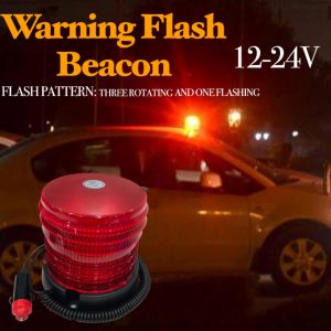 CPA 12V-24V Car Truck Warning Flash Strobe Emergency Beacon Police LED Flashing RED (8669)